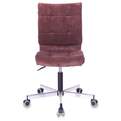 Кресло Бюрократ CH-330M/LT-10 без подлокотников темно-коричневый крестовина металл