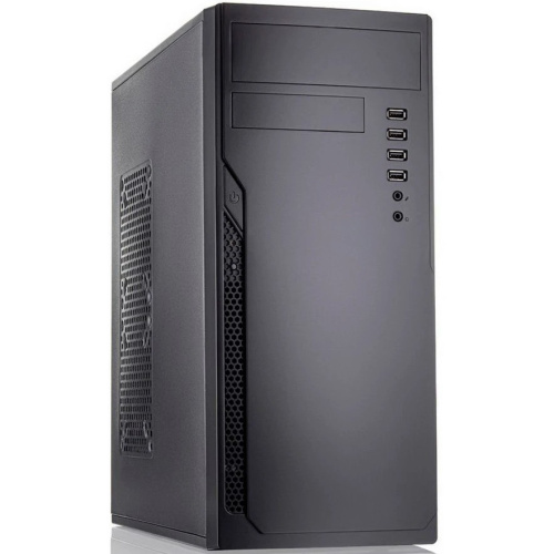 Корпус Foxline FL-301-FZ450-RW ATX case, black, w/PSU 8cm 450 Ватт, w/4xUSB2.0, w/o FAN, w/DVD-RW, w/C13-C14 cable 1.5m
