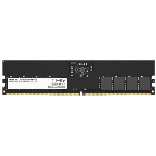 ОЗУ CBR CD5-US32G56M46-01 DDR5 DIMM (UDIMM) 32GB PC5-44800, 5600MHz, CL46, 1.1V