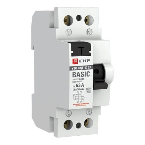 УЗО EKF Basic ВДТ-40 2P (elcb-2-63-30e-sim)