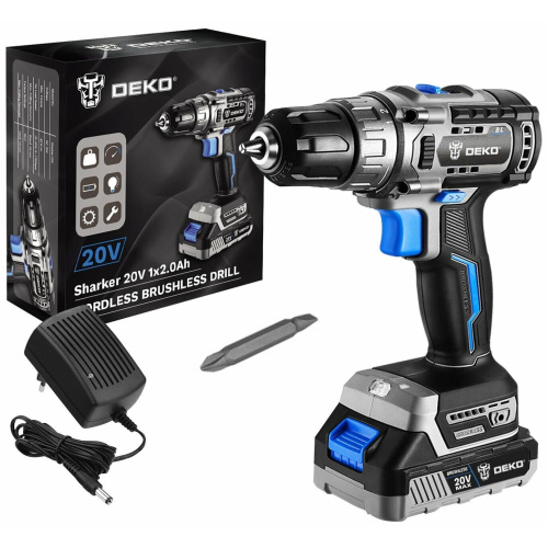 Дрель-шуруповерт Deko Sharker с акк и ЗУ (063-4037)