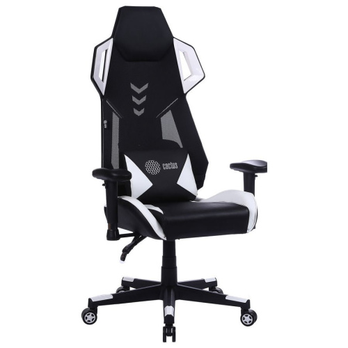 Кресло игровое Cactus CS-CHR-090BLW черный/белый