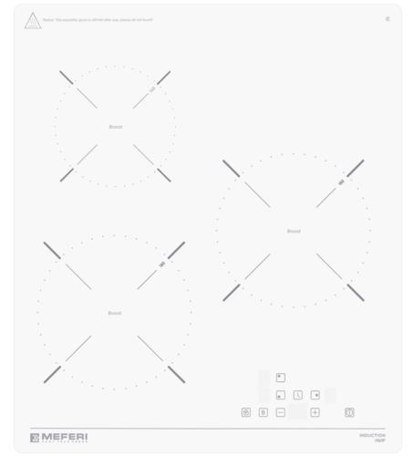 Индукционная варочная поверхность Meferi MIH453WH POWER