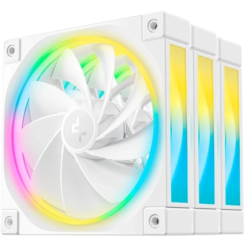 Вентилятор DEEPCOOL FL12R WH-3 in 1 120x120x25мм (PWM, ARGB, белый, 500-2150об/мин) Color Box