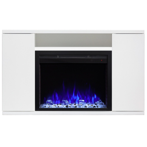 Электрокамин RealFlame Brooklyn 25,5 WT белый с очагом Saphir 25,5