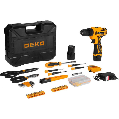 Дрель аккумуляторная DEKO Banger 12v 2*2.0Ah Li-Ion + набор 063-4168