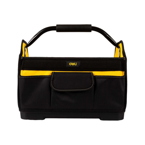 Сумка для инструментов каркасная с жестким пластиковым дном Deli DL586111 7 карманов, без плечевого ремня, ткань Оксфорд 600D
