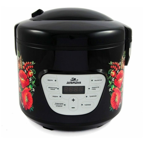 Мультиварка Добрыня DO-1009 Маки черн