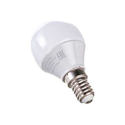 Лампа Gauss Elementary (53118) светодиодная 8Вт цок. E14 шар 220B 3000K св.свеч.бел.теп. P45 (упак. 10шт)