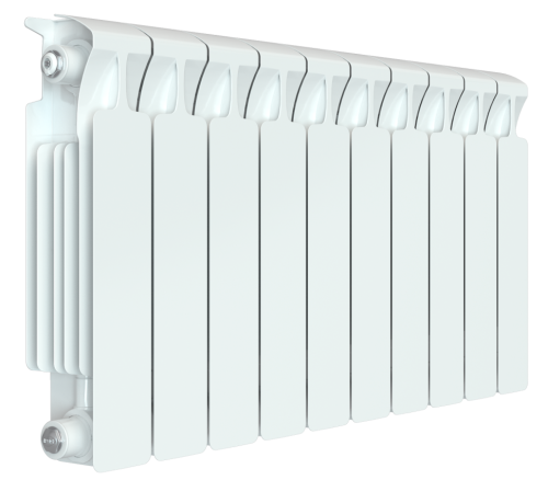 Биметаллический радиатор отопления Rifar Monolit 300 10 секций боковое подключение белый RAL 9016