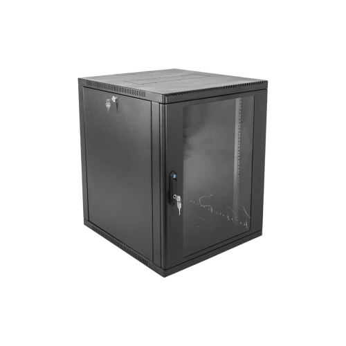 Шкаф коммутационный ЦМО ШРН-15.650-9005 настенный 15U 600x658мм черный