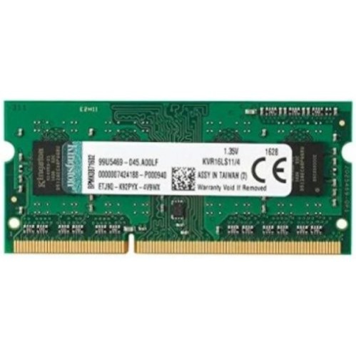 ОЗУ Kingston DDR3L 4GB (PC3-12800) 1600MHz CL11 1.35V SO-DIMM KVR16LS11/4WP