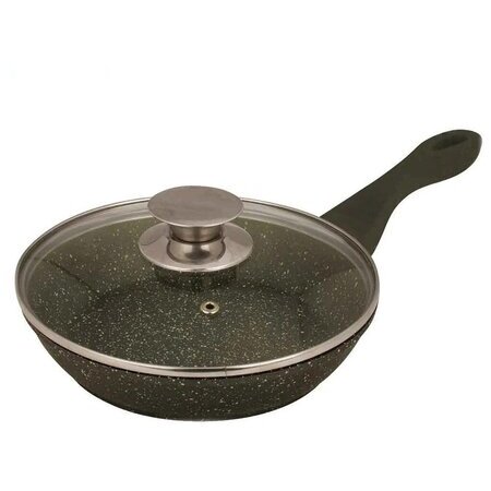 Сковорода ZEIDAN Z-90243 d26см со стеклянной крышкой