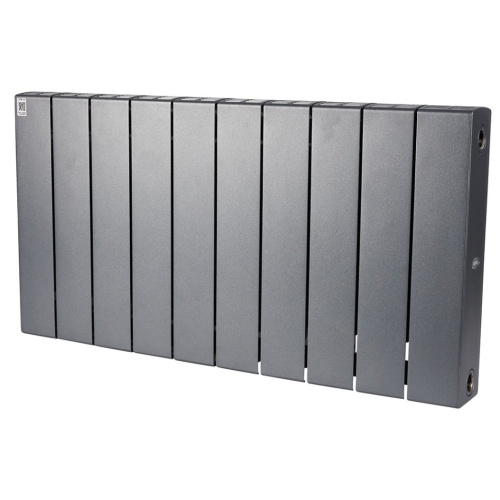Биметаллический радиатор отопления Rifar Supremo 350 боковое подключение 10 секций титан