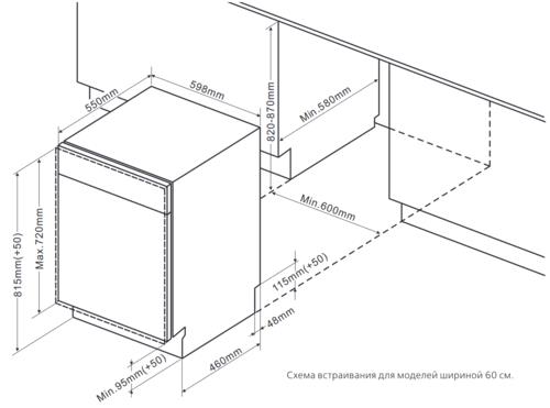 Встраиваемая посудомоечная машина Hansa ZIV634H