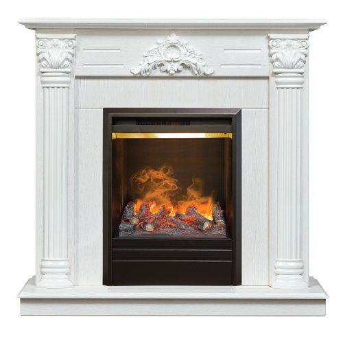 Электрокамин RealFlame Stefania WT белое золото с очагом 3D Olympic Электрокамин RealFlame Stefania WT белое золото с очагом 3D Olympic