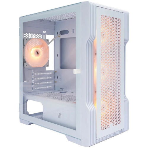 Корпус 1STPLAYER Trilobite T3 ARGB White (T3-WH-4F7-W) / mATX / 4x120mm ARGB fans