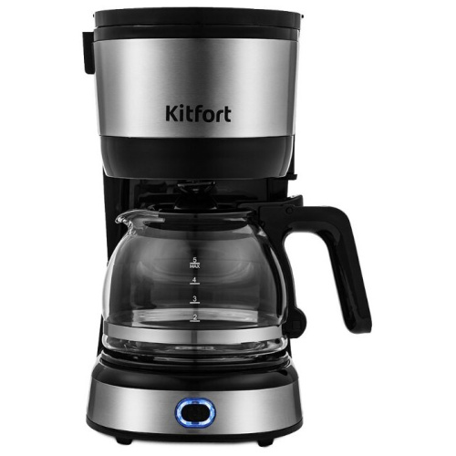 Кофеварка капельная Kitfort КТ-730 черный/нерж