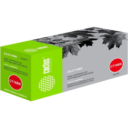 Картридж Cactus CS-C718BK для принтеров Canon LBP-7200, черный, 2900 стр. Картридж Cactus CS-C718BK для принтеров Canon LBP-7200, черный, 2900 стр.