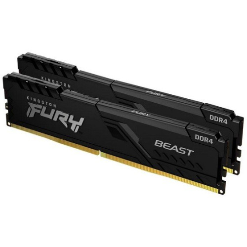 ОЗУ Kingston KF432C16BBK2/32 DDR4 DIMM 32Gb PC25600, 3200Mhz, FURY Beast Black CL16 (Kit of 2) (KF432C16BBK2/32) (retail)