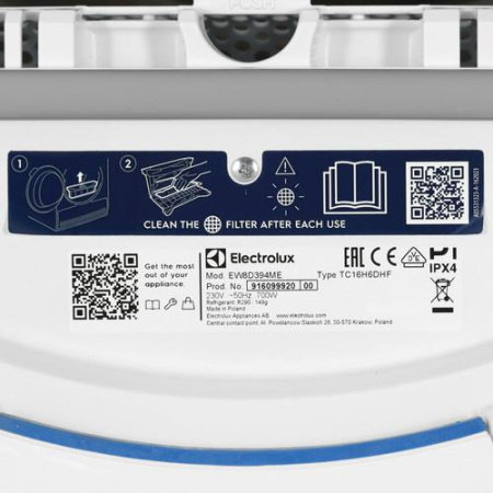 Сушильная машина Electrolux EW8D394ME белый