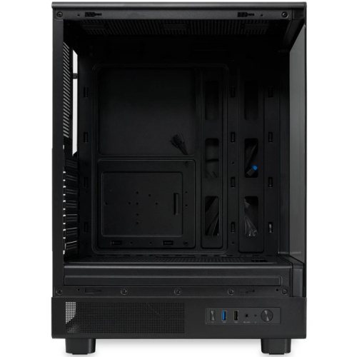 Корпус HSPD F510 (F510-TGBK), без БП, Panoramic Mid Tower, Black, TG, 0.5 SPCC, no fans ATX, mITX 180/280/160mm 1x2.5", 7xPCI 1xUSB-A 3.0, 1.0
