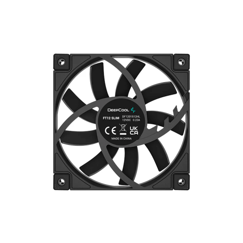 Вентилятор DEEPCOOL FT12 Slim 120x120x15мм (White LED, черный, 500-1850об/мин) Color Box
