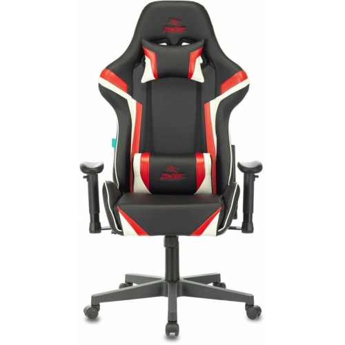 Кресло игровое ZOMBIE Z4 на колесиках, эко.кожа, черный/красный/красный