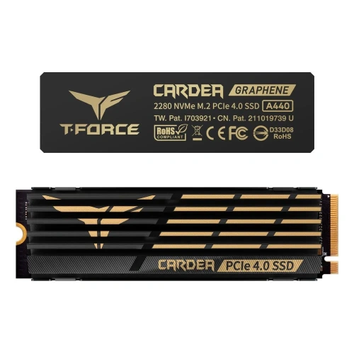 SSD TEAMGROUP T-Force Cardea A440 2TB (TM8FPZ002T0C327) M.2 (w Aluminum Heatsink) / PCIe 4.0 x4, NVMe 1.4, M.2, TLC, dram cache, 7000/6900 MB/s