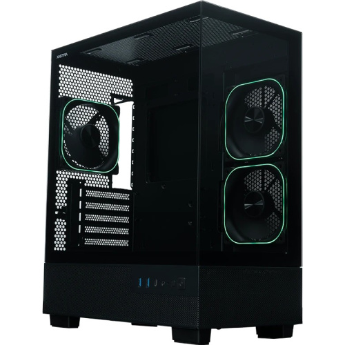 Корпус XASTRA Q400M 3ARGB-FG-C6-UC Black (Q400M-3FG12A-C6-UC) mATX/Aquarium/Screewless/ 3x120mm ARGB PWM FG fans/Argb+PWM HUB 6port/ Type-C