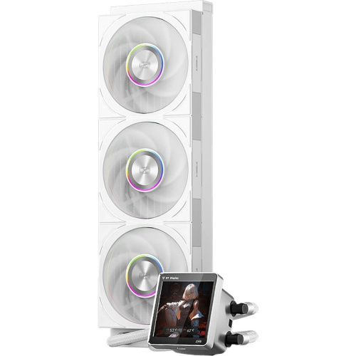 СВО PcCooler DT360 ARGB Display WH (300W, 360mm, LED temp., White, Fans 3x120mm, 83.83CFM, 3000RPM/ Pump height)