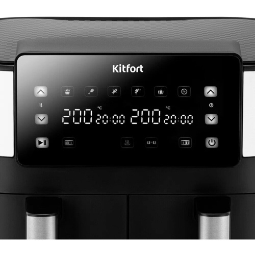 Аэрогриль Kitfort КТ-2259 черный и серебристый