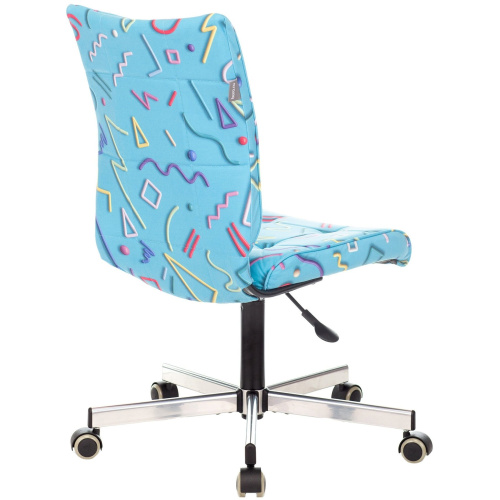 Кресло Бюрократ CH-330M/STICK-Blue голубой Sticks 06 крестов. металл хром