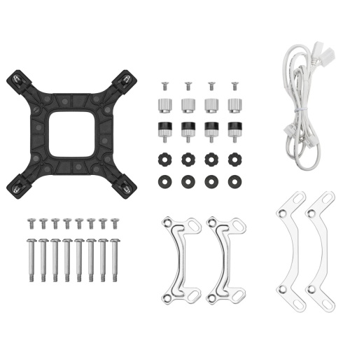 СВО DEEPCOOL LE240 V2 Pure White LGA1851/1700/1200/115X/AM5/AM4 (TDP 250W, ARGB Pump, Anti-Leak edition, PWM, Dual Fan)