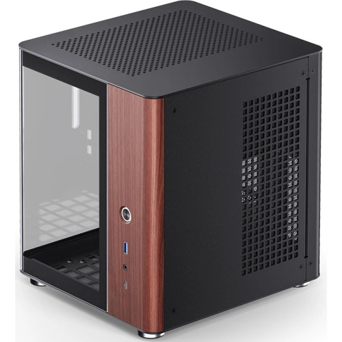 Корпус JONSBO TK-0 Black без БП, боковая панель из зак. стекла (панорама), mini-ITX, SFX, черный