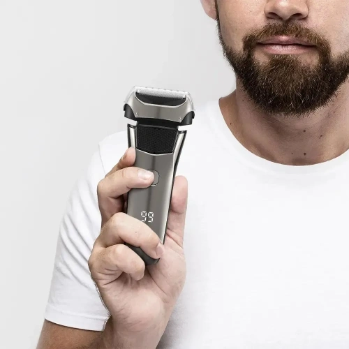 Электробритва KitFort КТ-4138 серебристый и черный