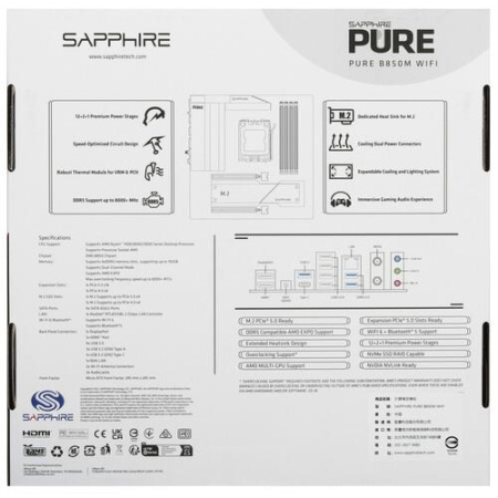 Материнская плата Sapphire PURE B850M WIFI