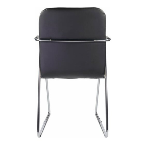 Кресло BRABIX Visit CF-101 (532559) для риемных и переговорных, хром, экокожа, черное