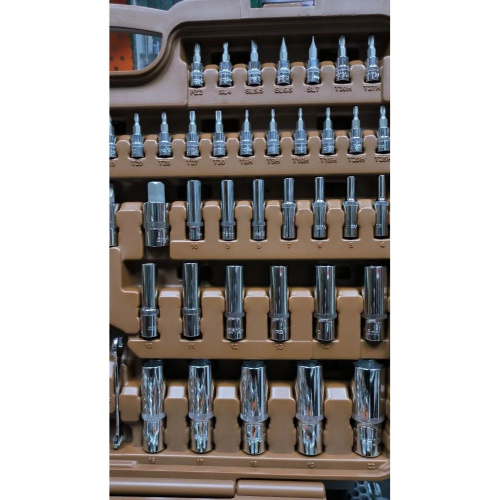 Набор инструмента Ombra OMT216S универсальный 1/4", 3/8", 1/2"DR, 216 предметов