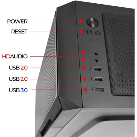 Корпус Ginzzu CL590 mATX