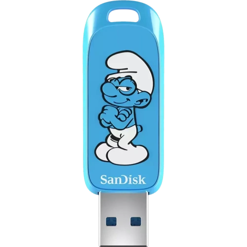 USB-флешка SanDisk Smurfs 64Gb (SDCZIS-064G-G46), USB3.2, синяя