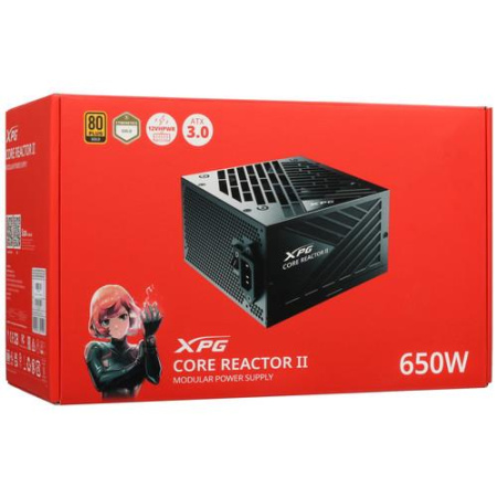 Блок питания ADATA XPG CORE REACTOR II 650 GOLD [COREREACTORII650G-BKCEU] черный
