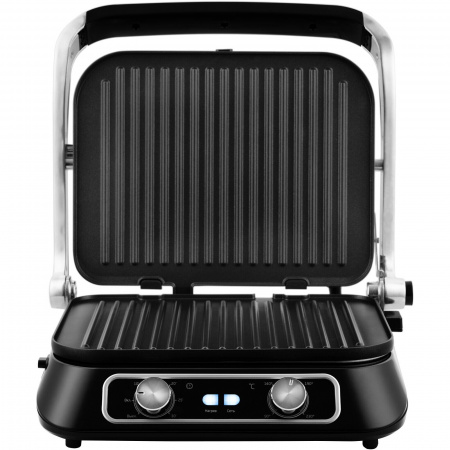 Гриль Kitfort KT-1652 2.1кВт серебристый/черный