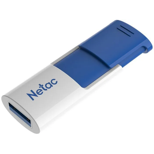 USB-флешка Netac U182 (NT03U182N-512G-30BL) 512Gb, USB3.0, сдвижной корпус, пластиковая бело-синяя