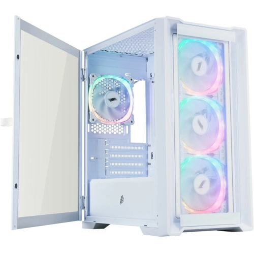 Корпус 1STPLAYER Trilobite T4-G Glass ARGB White (T4-G-WH-4FS7-W) / mATX / 4x120mm ARGB fans