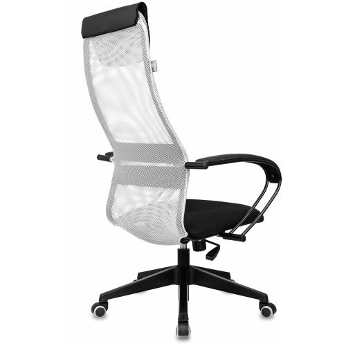 Кресло Бюрократ CH-607 TW-02 (CH-607/LGrey) сетка/ткань светло-серый сиденье черный