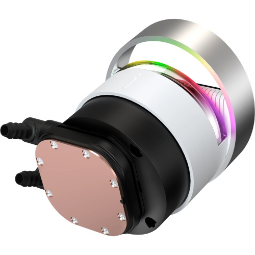 СВО Ocypus Sigma L24 WH ARGB, 240mm, LCD Pump 2.4", 2x120mm ARGB fans, LGA115X/1200/1700/18XX, AM4/AM5