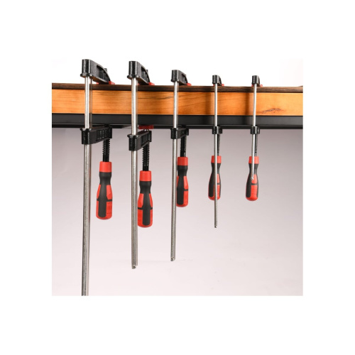 Струбцина Deli DL111280Z F-образная усиленная 800x120мм, макс. усилие зажима 3500N, резьба 16мм