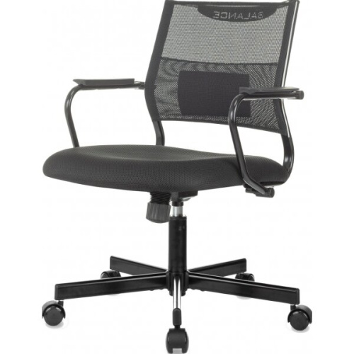 Кресло Бюрократ CH Balance-Low черный Elastic-102 TW-11 сетка/ткань низк.спин. крестов. металл черный