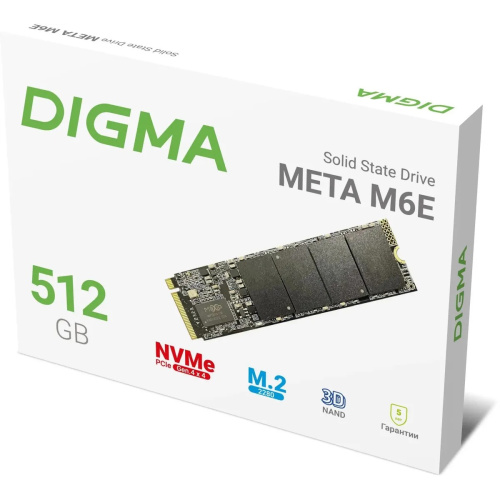SSD Digma Meta M6E DGSM4512GM6ET PCIe 4.0 x4 512GB M.2 2280